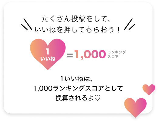 いいねを購入してもらってランキング上位を目指そう♡